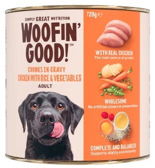 Coles Woofin’ Good Dog Food 720g offer