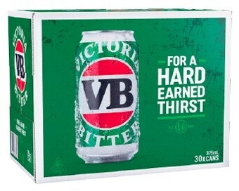 Coles Victoria Bitter Block Cans 30x375mL offer