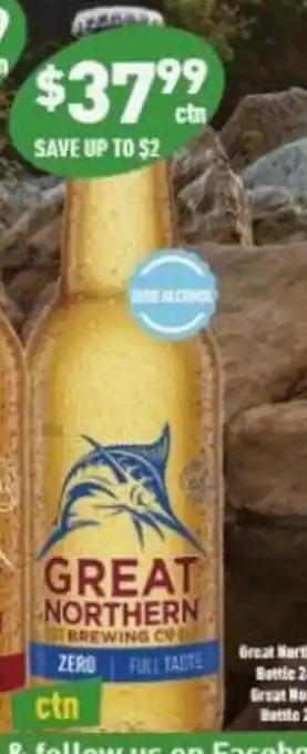 Liquor Legends Great Northern Zero Bottle 24x330ml offer