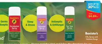 Bosisto's Oils, Sprays and Solutions Range