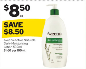 Woolworths Aveeno Active Naturals Daily Moisturising Lotion 532ml offer
