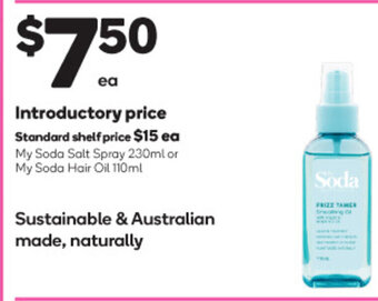 Woolworths My Soda Hair Oil 110ml offer
