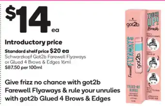 Woolworths Schwarzkopf Got2b Farewell Flyaways 16ml offer