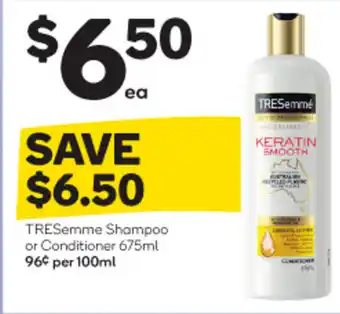 Woolworths TRESemme Conditioner 675ml offer