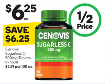 Woolworths Cenovis Sugarless C 500mg Tablets Pk 160# offer