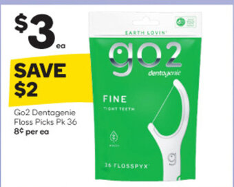 Go2 Dentagenie Floss Picks Pk 36
