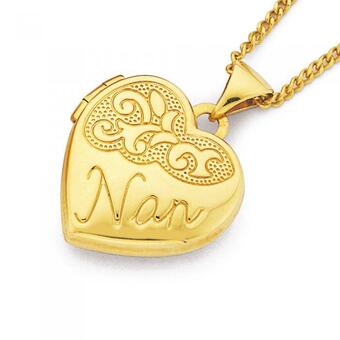 Prouds 9ct Gold 15mm 'Nan' Heart Locket offer