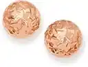 Prouds 9ct Rose Gold 4mm Diamond-cut Ball Stud Earrings offer