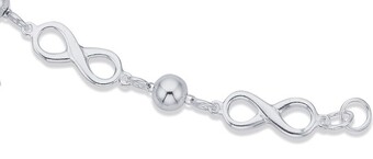 Prouds Sterling Silver Infinity Ball Bracelet offer