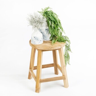 Pillow Talk Ward Recycled Teak Stool by M.U.S.E. offer