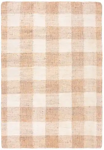 Pillow Talk Check Jute Floor Rug by Habitat offer