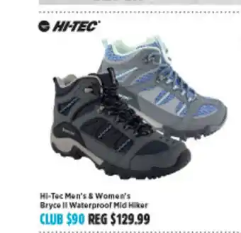 Anaconda Hi-Tec Men's & Women's Bryce II Waterproof Mid Hiker offer