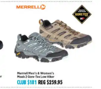 Anaconda Merrell Men's & Women's Moab 2 Gore-Tex Low Hiker offer