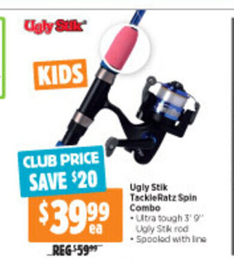 Anaconda Ugly Stik TackleRatz Spin Combo offer