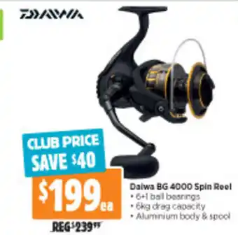Anaconda Daiwa BG 4000 Spin Reel offer