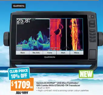 Anaconda Garmin ECHOMAP UHD 95sv Fishfinder/ GPS Combo With GT56UHD-TM Transducer offer