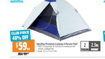 Anaconda Spiniflex Premium Conway 2 Person Tent offer