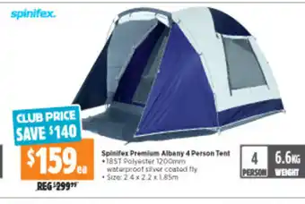 Anaconda Spiniflex Premium Albany 4 Person Tent offer
