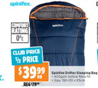 Anaconda Spiniflex Drifter Sleeping Bag offer