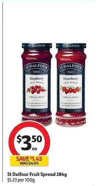 Coles St Dalfour Fruit Spread 284g offer