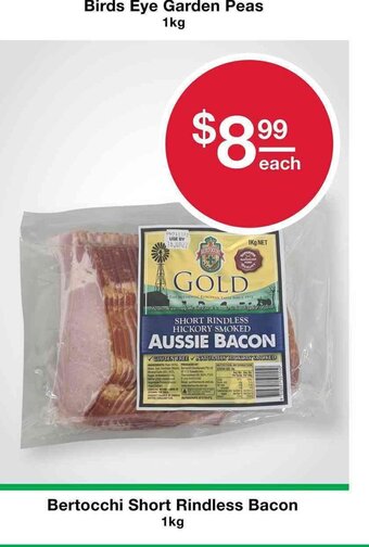 Bertocchi Short Rindless Bacon 1kg