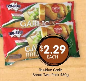 Spudshed Tru-Blue Garlic Bread Twin Pack 450g offer