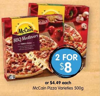 Spudshed McCain Pizza Varieties 500g offer