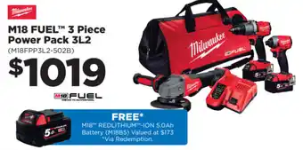Repco M18 Fuel TM 3 Piece Power Pack 3L2 offer