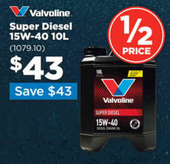 Repco Valvoline Super Diesel 15W-40 10L offer