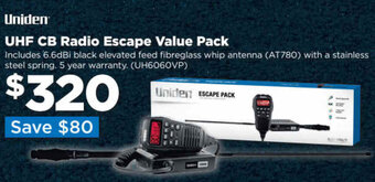 Repco Uniden UHF CB Radio Escape Value Pack offer