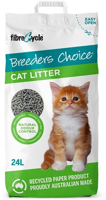 Breeders Choice Recycled Paper Cat Litter 24-Litre
