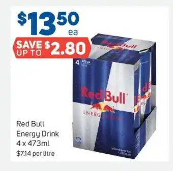 Foodland Red Bull Energy Drink 4x473ml $7.14 Per Litre offer