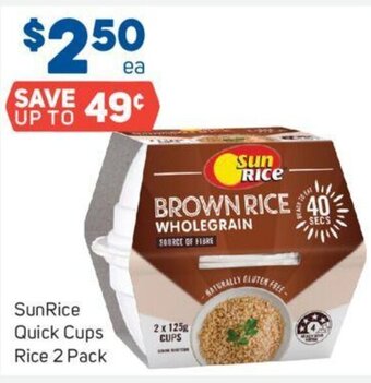 Foodland Sunrice Quick Cups Rice 2 Pack offer