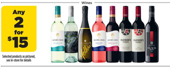 Liquorland Jacob's Creek, Zilzie, Yellowglen, Parson's Paddock, Black Label Wines offer