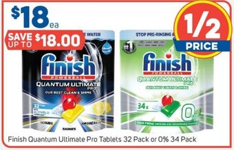 Foodland Finish Quantum Ultimate Pro Tablets 32 Pack or 0% 34 Pack offer
