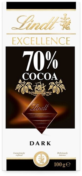 BIG W Lindt Excellence 70% Cocoa Dark Chocolate 100g offer