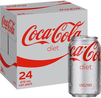 BIG W Coca-Cola Diet Cans 375ml 24 Pack offer