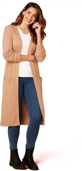 BIG W &me Cable Cardigan Caramel offer