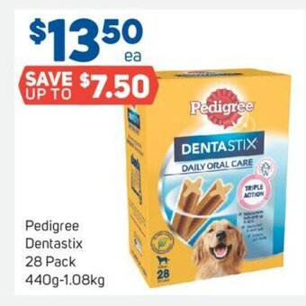 Foodland Pedigree Dentastix 28 Pack 440g-1.08kg offer