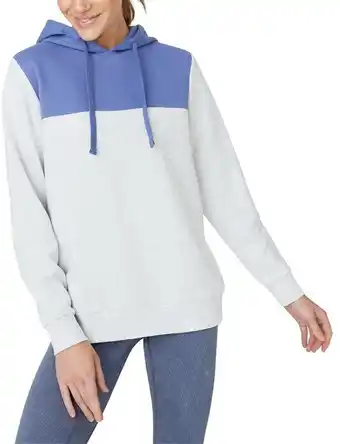 BIG W Circuit Womens Spliced Hoodie - Grey & Purple offer