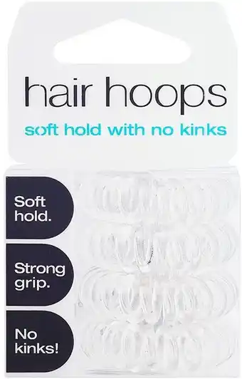 BIG W Hair Hoops - Clear offer