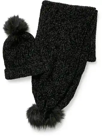 BIG W &me Womens Assorted Scarf and Beanie Set - Black offer