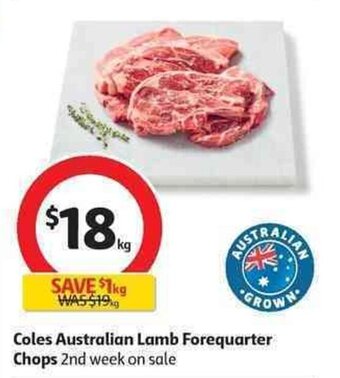 Coles Australian Lamb Forequarter Chops offer