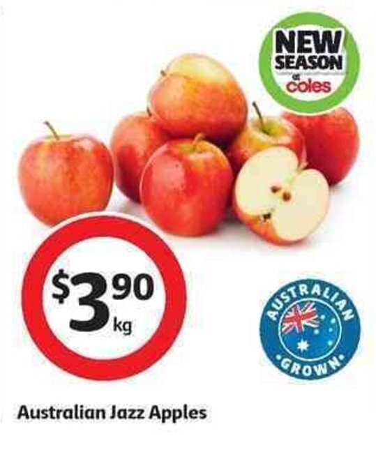 Australian Jazz Apples offer at Coles