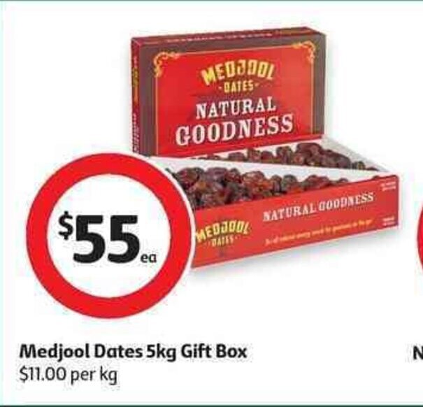 Medjool Dates 5kg Gift Box offer at Coles