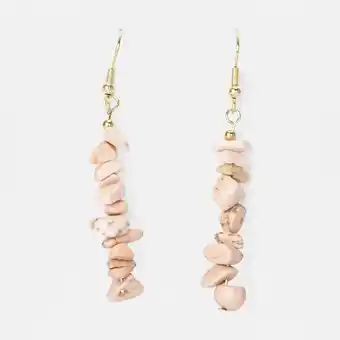 Kmart Stone Chips Drop Earrings - Pink offer