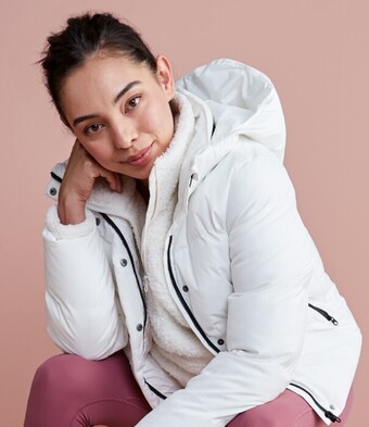 Kmart Active Womens Bonded Crop Puffer Jacket offer