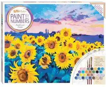 Kmart Art Maker Paint By Numbers: Sunflower Fields offer