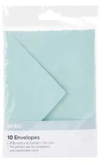 Kmart 10 Pack Envelopes - Sage offer