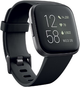 Officeworks Fitbit Versa 2 Smart Watch - Black Carbon offer
